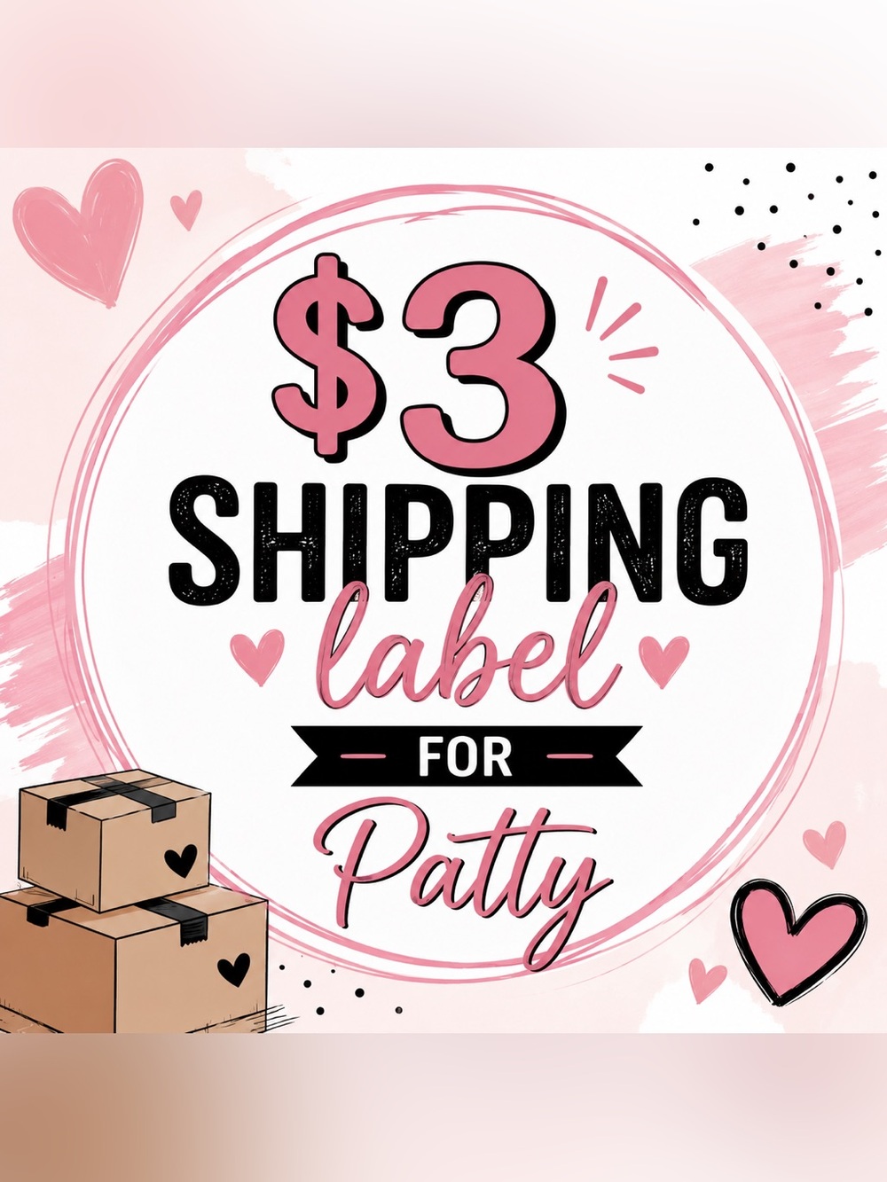 $3 extra shipping label for pattys overage